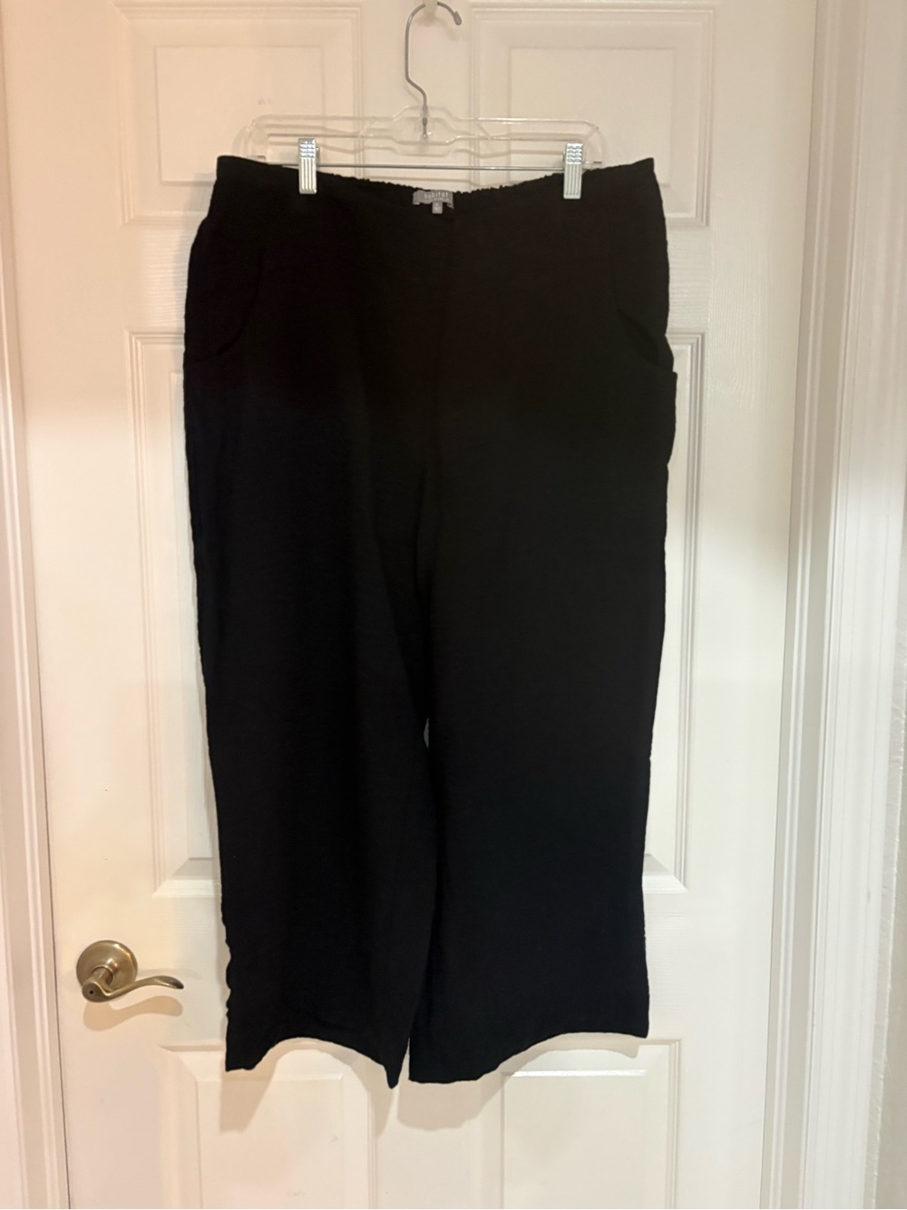 Habitat Clothes to Live In Black Wide Leg Crop Pants XL